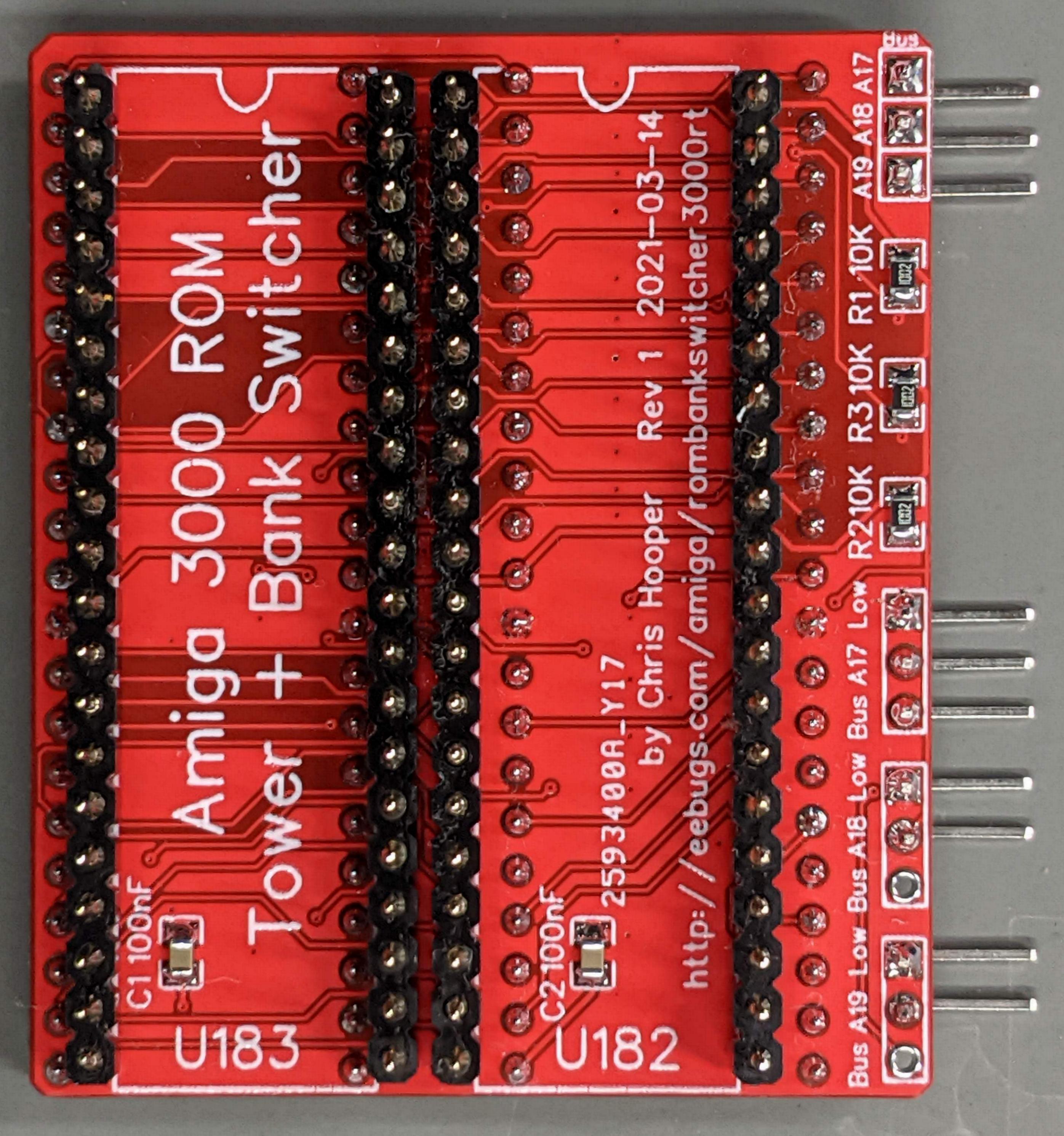 Amiga 3000 Kickstart Switcher (MultiROM) With 4 Kickstart ROMs & Back Panel